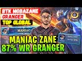 87% Win Rate Granger MANIAC Zane [ Top Global Granger ] BTK MobaZane - Mobile Legends Emblem Build