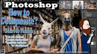 How to Composite in Photoshop - Composite Art Case Study 3 (Masks & Library) Start to Finish Process
