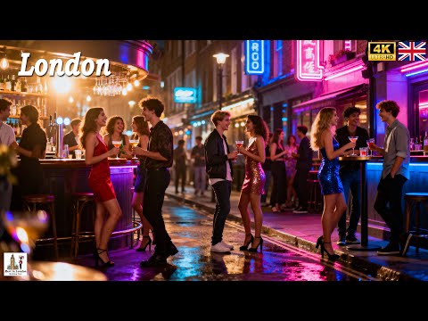 London After Dark: Secret Streets of Soho | 4K HDR Walking Tour
