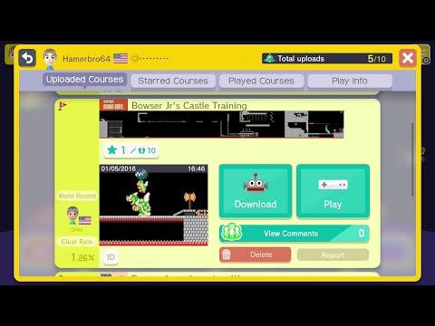 Super Mario Maker - Bowser Jr's Castle Training