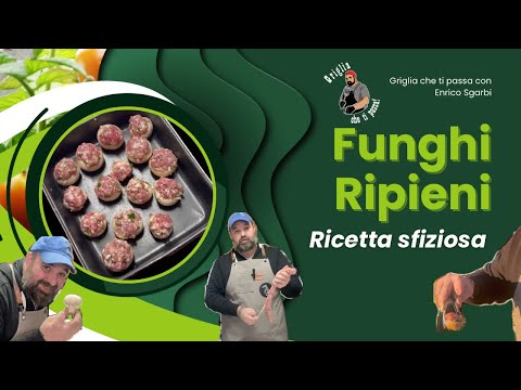 Funghi ripieni al BBQ - ottimi per aperitivo, secondo o contorno sfizioso!!!