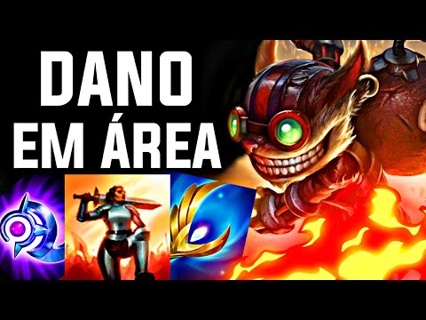 ZIGGS APROVEITA BASTANTE A RUNA CAMPEÃO! ( Wild Rift )