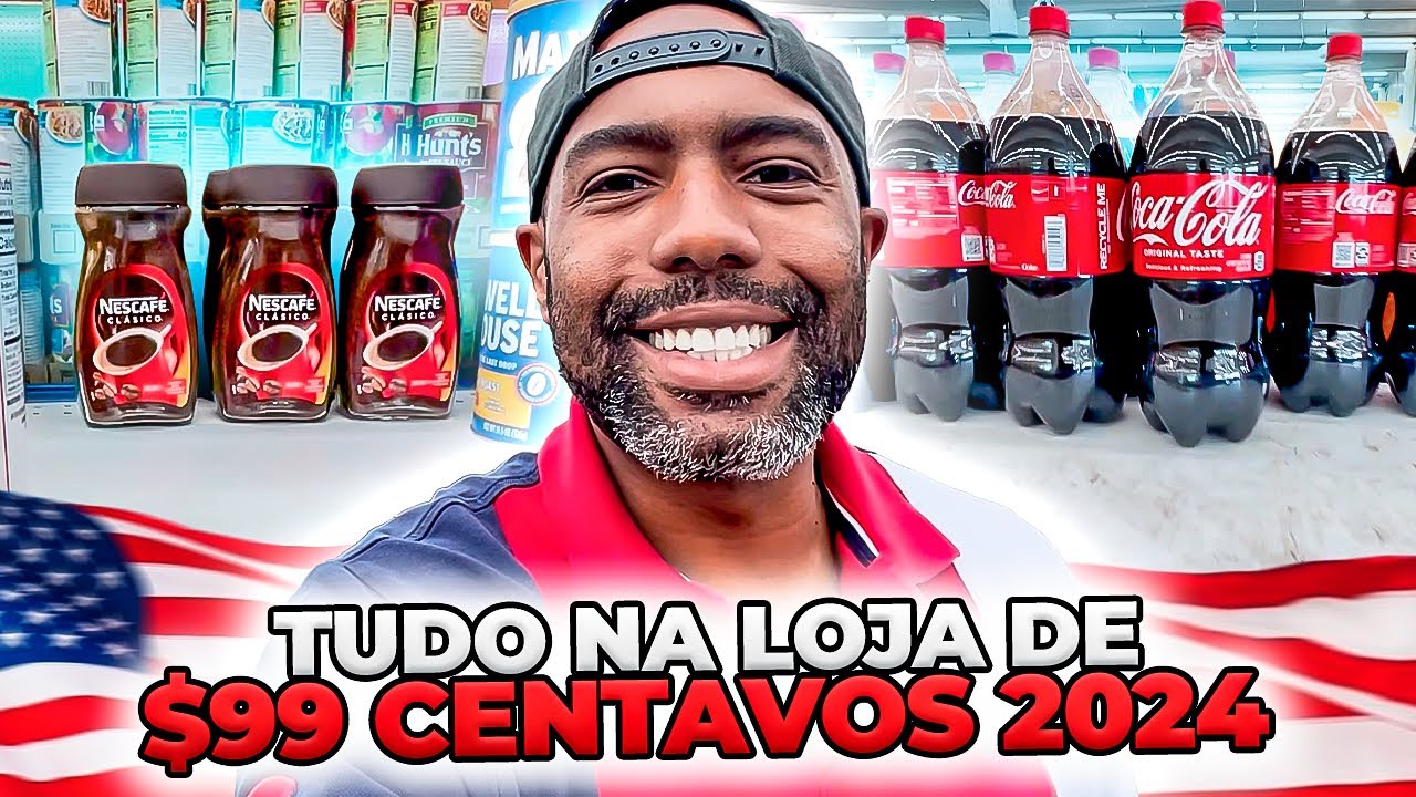 MINHAS COMPRAS DO MÊS NA LOJA DE 99 CENTAVOS NOS ESTADOS UNIDOS 2024