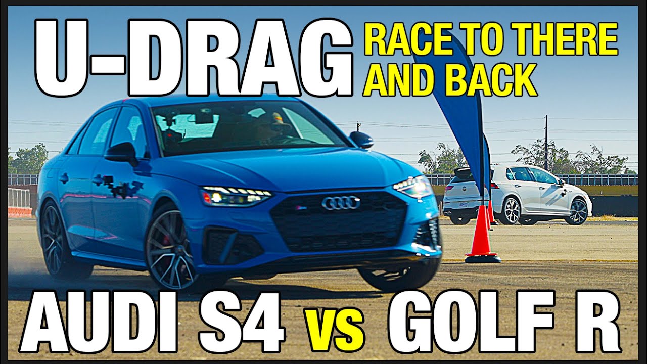 xwFhO6g1skk - Drag Race! Audi S4 vs. VW Golf R | Hot Hatch vs. Sedan | Horsepower, Top Speed, 0-60, U-Drag & More