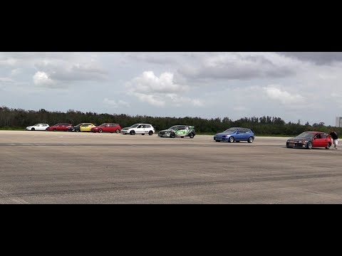 8 Wide Drag Race 6000hp | CLM AWD Civic | World's Greatest Drag Race Modified Edition | ERacer