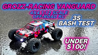 GROZZ-RACING Vanguard RC Truck 3S Bash Review - Haiboxing 1/12 Scale Best RC Car Under $100 2022