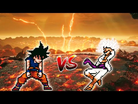 Goku Ultra Instinct VS Luffy Gear 5 V2 in Jump Force Mugen