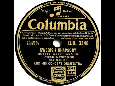 UK New Entry 1953 (71) Ray Martin & His Concert Orchestra - Swedish Rhapsody