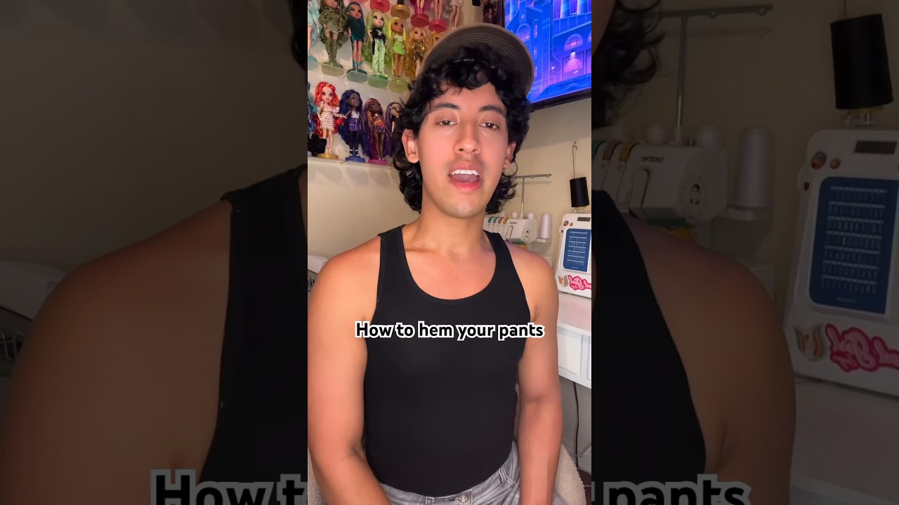 How to hem your pants FOR SEWING BEGINNERS! #sewingtutorial #sewingtips #sewing