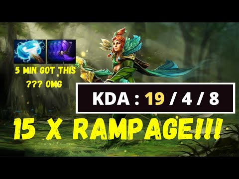 NEVER LOSE MID AGAIN 15X RAMPAGE !!! THIS IS REAL RANKED !! 1 Death Windranger  EZ 25min GG Dota 2