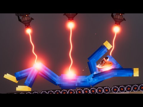 Huggy Wuggy On Meat Factory In People Playground (crazy)