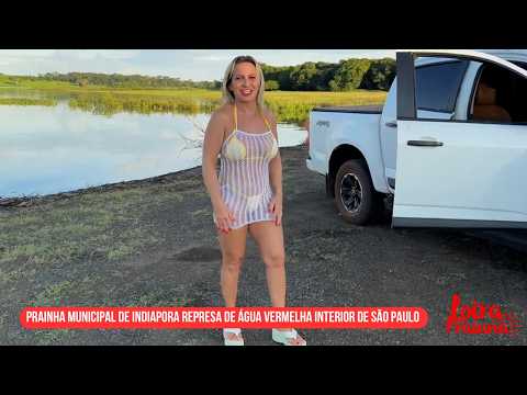 Prainha municipal de Indiapora represa de água vermelha interior de São Paulo 