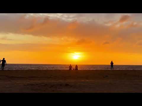Beautiful sunset. Negombo beach, Sri Lanka.