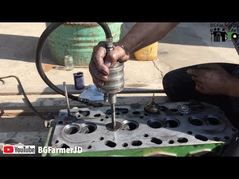 John Deere 3420 Cylinder Head Valve Seat Grinding with abrasive paste | Part 2 |