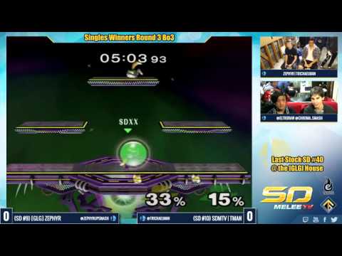Last Stock SD #40 Singles WR3: [GLG] Zephyr vs. SDMTV | Trichael Man - SSBM