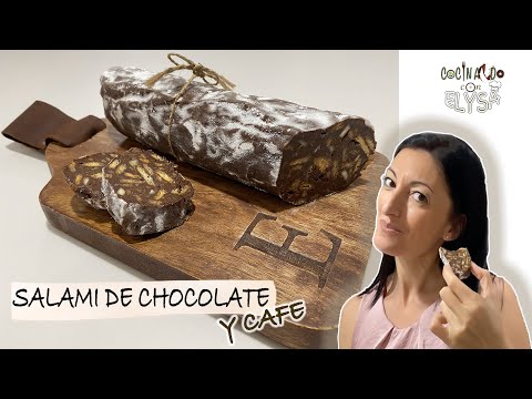 como hacer SALAMI DE CHOCOLATE CON CAFE salchichón salame del re salame turco 4K HD