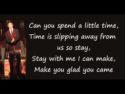 Glee(The Warblers) - Glad You Came (LYRICS) (Full Official Version) (HD & HQ)
