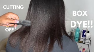 She used BOX dye on her hair, we’re still cutting it off!