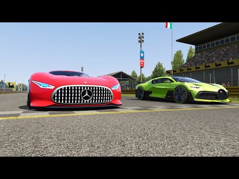 Bugatti Divo vs Mercedes Benz Vision GT at Monza Full Course