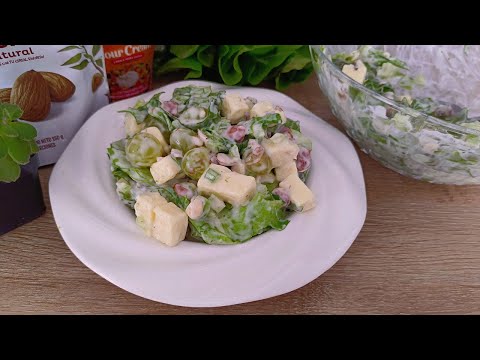💥🥬 Espectacular ensalada navideña. ¡Fácil, saludable y deliciosa! 🍇🤤