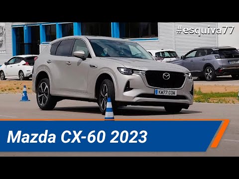 Mazda CX-60 2023 – Maniobra de esquiva (moose test) y eslalon | km77.com