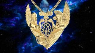 Babilon Style 9ct SOLID GOLD Annunaki Pendant ANIMATION