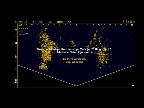 Humminbird Mega Live  - Trolling in Landscape Mode, Part 2