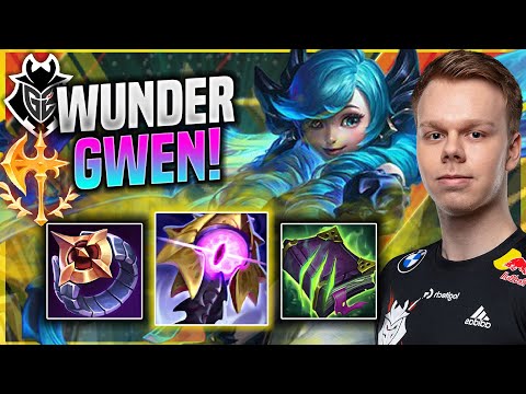 WUNDER CHILLING WITH GWEN! - G2 Wunder Plays Gwen TOP vs Janna! | Patch 11.15