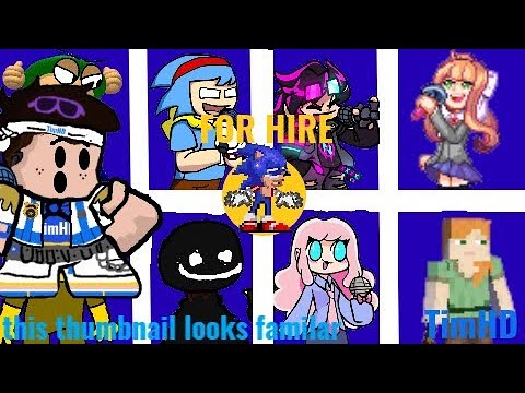 For Hire but Every Turn a Different Character Sings 🎶 ( FNF For Hire but Everyone Sings It )