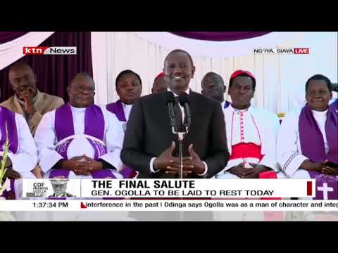 Pres. Ruto describes how the late Gen Ogolla was an inspiration to his daughter Charlene Ruto