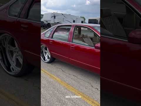 1100+hp 1996 impala ss with 24s and red candy paint #cars #impala #24s #1000subscriber