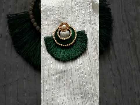 Silk Thread Chandbali Earrings