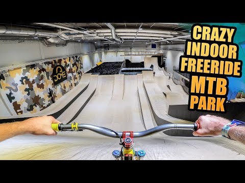 CRAZY INDOOR FREERIDE MOUNTAIN BIKE PARK IN SWEDEN!
