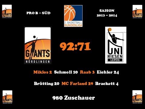 19.01.2014 GIANTS - UNI RIESEN LEIPZIG