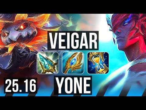 VEIGAR vs YONE (MID) | NA Grandmaster | 25.16