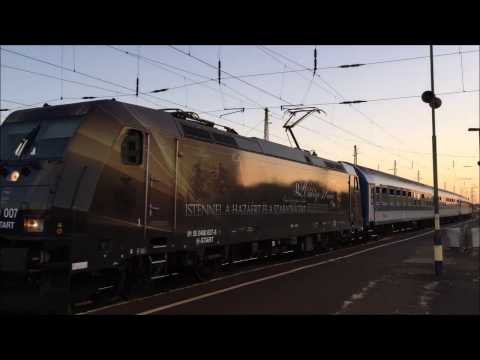 480 007 II. Rákóczi Ferenc Traxx érkeik Tekergő gyorsvonattal Tapolcáról és indul Záhonyba