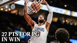 Paul George Dropping 27 PTS Over Blazers Highlights | LA Clippers