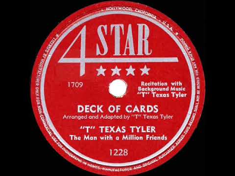 1st RECORDING OF: Deck Of Cards - T. Texas Tyler (1948)