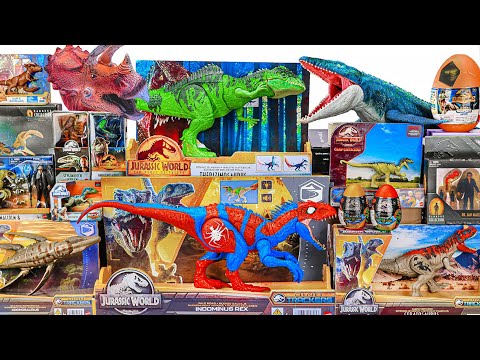 Jurassic World Unboxing Review | Spider Inominus Rex, Giganotosaurus, Mosasaurus, Mega Red Dinosaur