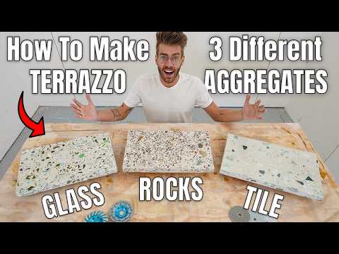 How To Make TERRAZZO using Glass, Rocks, & Broken Tile!