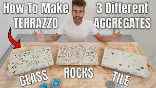 How To Make Terrazzo Using Glass, Rocks, & Broken Tile!