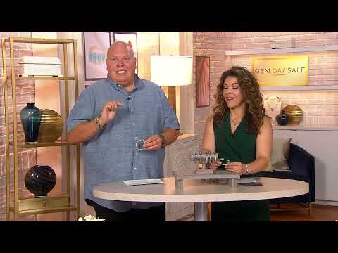 Artisan Crafted by Robert Manse Sterling & 18K Semi-Precious Gemstone Cuff on QVC