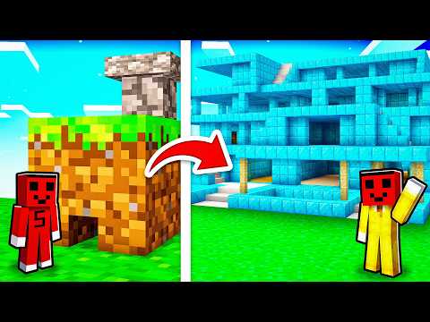 Minecraft’ta FAKİRDEN MİLYONER EVİNE EVRİM GEÇİRDİM !!