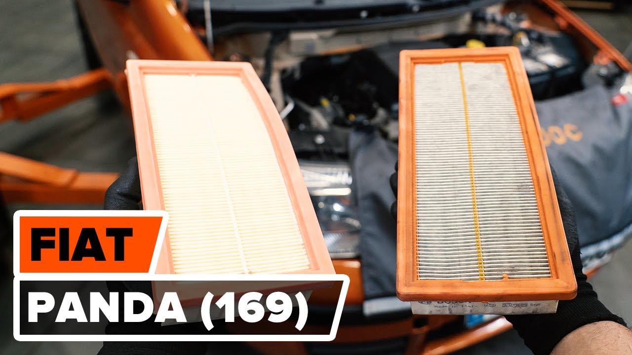 Πώς να αλλάξετε φίλτρα αέρα σε Fiat Panda 169 - Οδηγίες αντικατάστασης