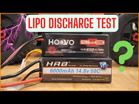 Lipo Discharge Test: HRB 4s 6000mah 50C vs Hoovo 4s 6200mah 120C........ YOU HAVE TO SEE THIS!