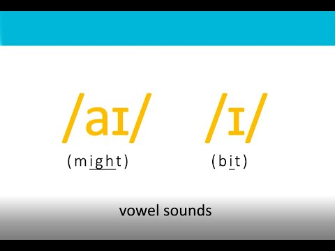Pronouncing practice (vowel sound) - 5. aɪ and ɪ as in 'might' and 'bit' pro
