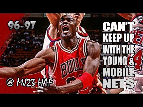 Michael Jordan Highlights vs Nets (1997.03.14) - 36pts, Can't Keep Up with Young NETS!