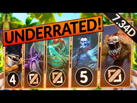 5 MOST UNDERRATED Heroes to SOLO CARRY in 7.34D (Free Wins!) - Dota 2 Meta Guide