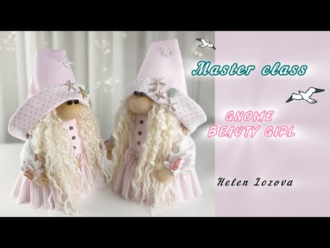 Gnome Beauty Girl. Scandinavian gnome. Girl gnome. Simple way. Beautiful gnome. Pattern Etsy