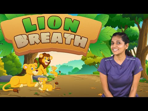 Breathing Exercise for Kids | Lion Breath | Fun Yoga | Improve Lung Capacity | Yoga Guppy